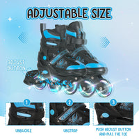 VENOR Ignite LED Inliners - Black/Blue-ScootWorld.dk