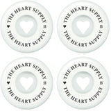 Heart Supply Clean Heart 99A Skateboard Hjul 4-Pak - White/Black-ScootWorld.dk