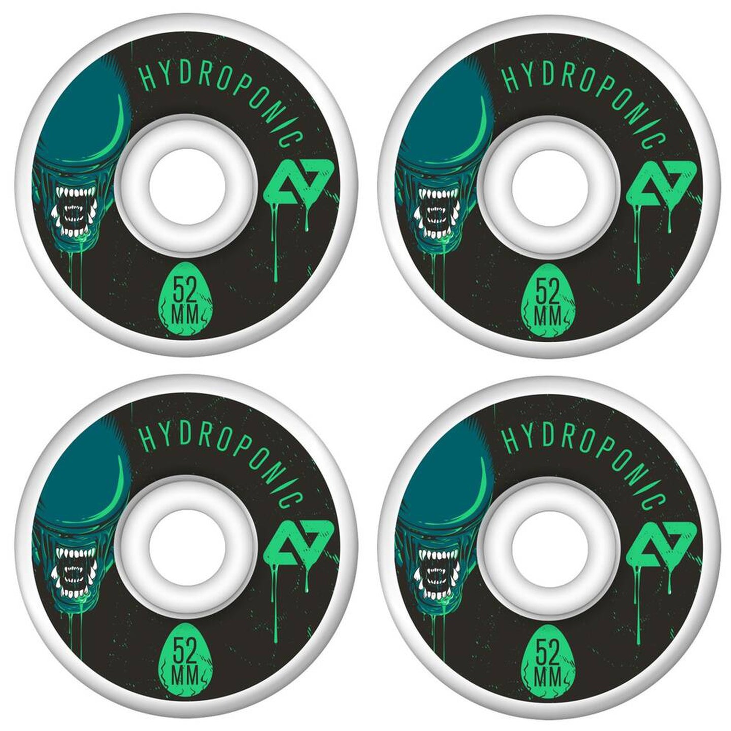 Hydroponic Horror 100A Skateboard Hjul 4-Pak - Alien-ScootWorld.dk